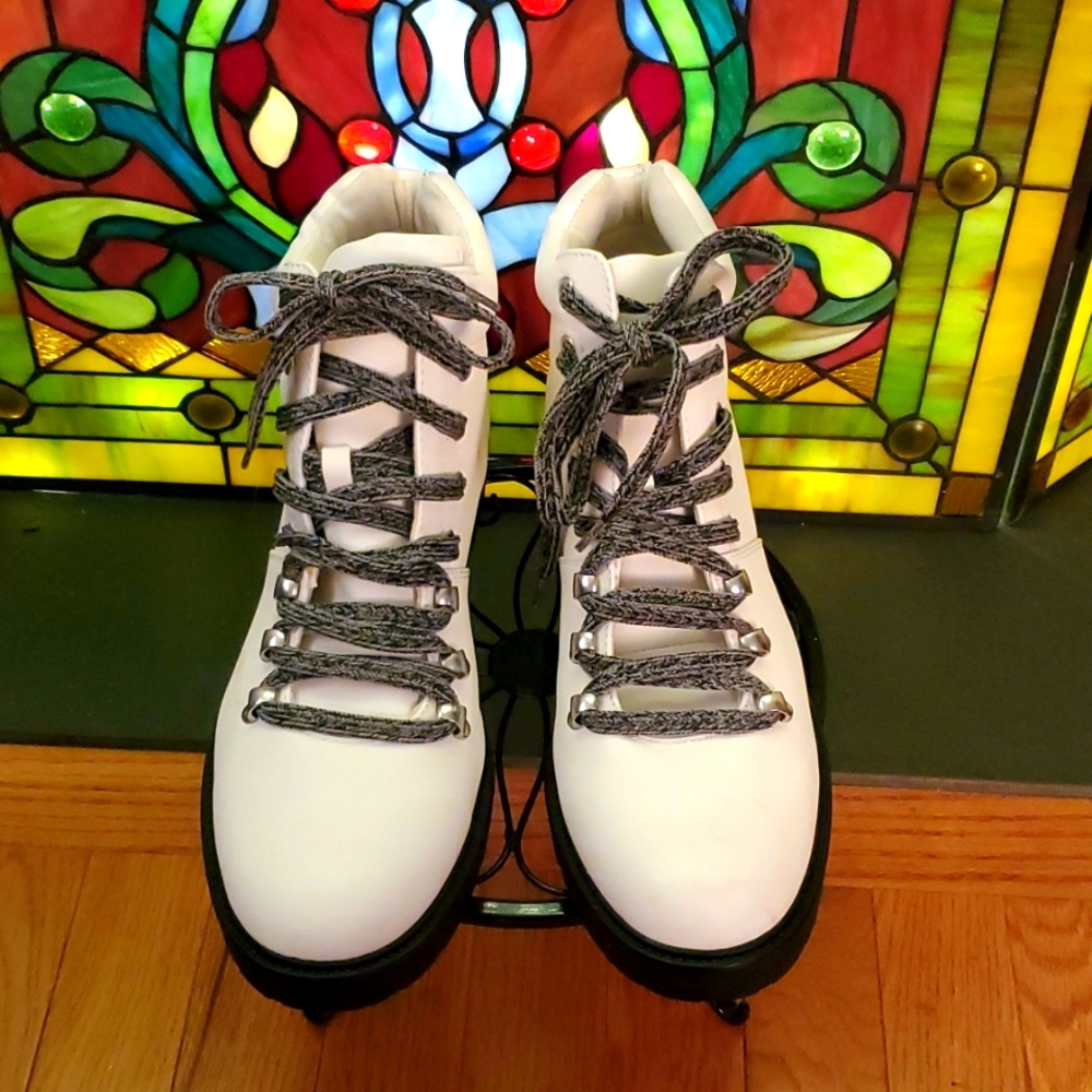 TARGET White Lace-up Ankle Boots, Size 11, NWOT or box